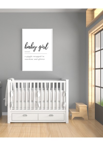 Baby Girl Dijital Baskı Çocuk Posteri (Çerçevesiz) fiyatları