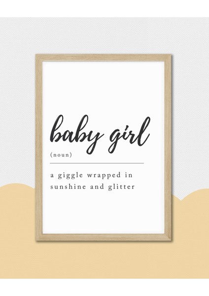 Baby Girl Dijital Baskı Çocuk Posteri (Çerçevesiz) fırsatları
