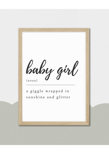 Baby Girl Dijital Baskı Çocuk Posteri (Çerçevesiz) indirimleri