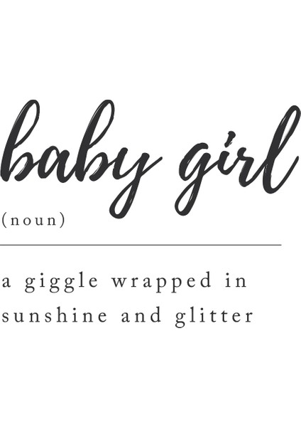 Baby Girl Dijital Baskı Çocuk Posteri (Çerçevesiz)