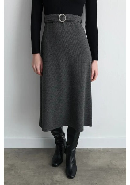 Beli Kemerli Viskon Elbise - Siyah fiyatları