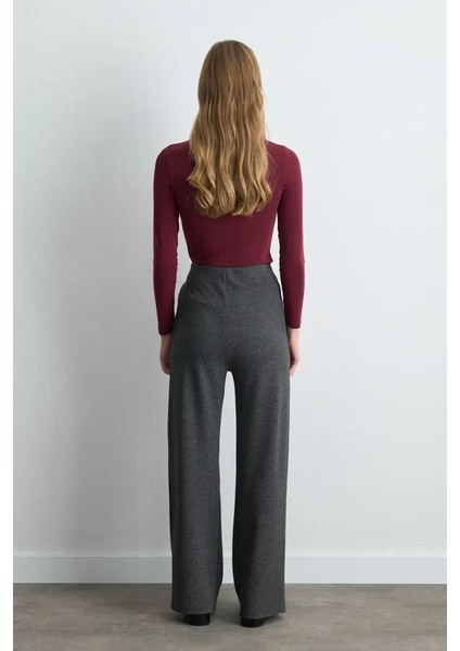 Bol Paça Kazayağı Pantolon - Gri indirimleri