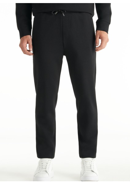 Lastikli Bel Rahat Siyah Erkek Eşofman Altı TBMRTR1103