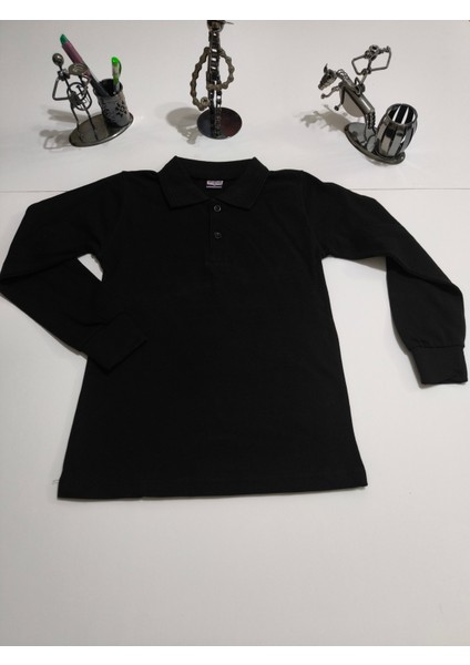 unisex Uzun Kol Polo Yaka Okul ve Günlük Ribanalı Çocuk Genç Tişört Nefes Alabilen Kumaş fiyatları