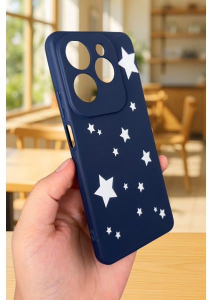 Infınıx Hot 40 Pro Uyumlu Mini Yıldız Desenli Silikon Darbe Emici Klasik Korumalı Rubber Kılıf modelleri