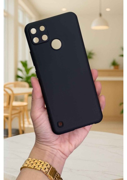 Realme C21Y ve C25Y - Silikon Darbe Emici Klasik Korumalı Rubber Kılıf