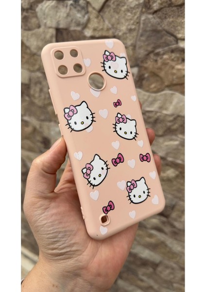 Realme C21Y ve C25Y Uyumlu Hello Kity Silikon Darbe Emici Klasik Korumalı Rubber Kılıf modelleri