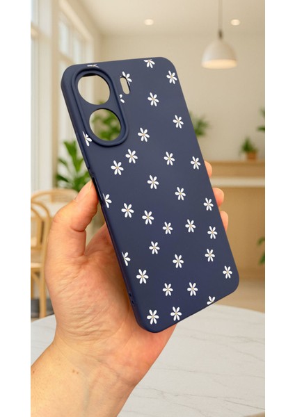 Redmi 13C-MİNİ Papatya Desenli Lansman Kamera Korumalı Yumuşak Silikon Rubber Kılıf modelleri