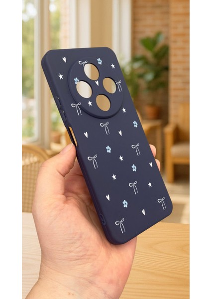 Redmi 14C - Mini Fiyonk Desenli Silikon Darbe Emici Klasik Korumalı Rubber Kılıf modelleri