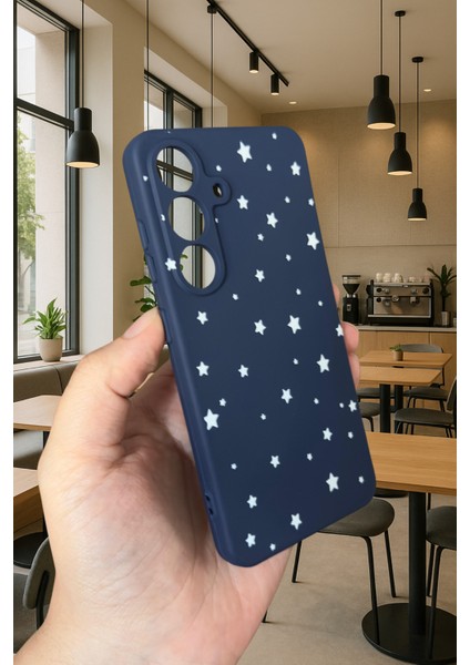 Samsung Galaxy M34 - Minimal Yıldız Desenli Silikon Darbe Emici Klasik Korumalı Rubber Kılıf modelleri