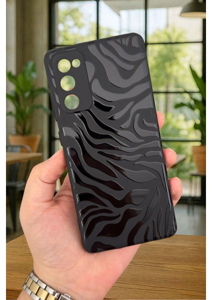 Samsung Galaxy S20 Fe - Zebra Desenli Silikon Darbe Emici Klasik Korumalı Rubber Kılıf