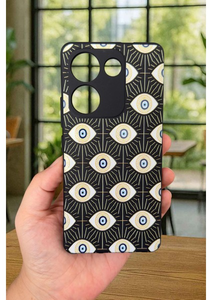Tecno Camon 20 Pro Uyumlu Evıl Eye Desenli Silikon Darbe Emici Klasik Korumalı Rubber Kılıf fiyatları