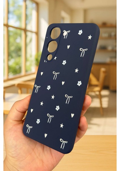 Vivo Y19 Uyumlu Mini Fiyonk Desenli Silikon Darbe Emici Klasik Korumalı Rubber Kılıf modelleri