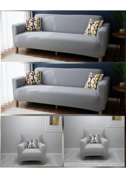 Neselihome Bohem Kumaş Tüm Giydirme Koltuk Örtüsü 3-3-1-1