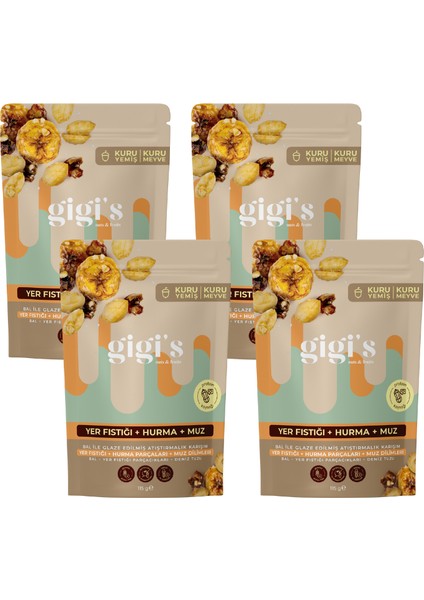 Peanut Butter Cake Bal ile Glaze Edilmiş Crunchie Karışım 4'lü Paket