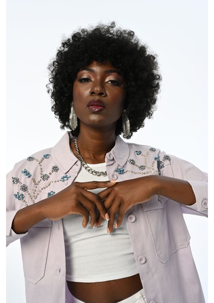 Kadın Robası Taş Işlemeli Gabardin Ceket fiyatları