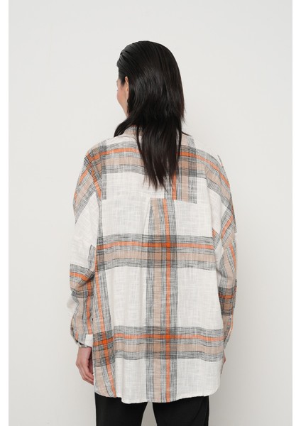 Kadın Büyük Ekose Desenli Oversize Gömlek indirimleri