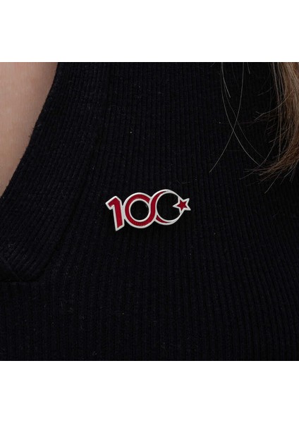 Gümüş Ay Yıldız 100.YIL Rozet