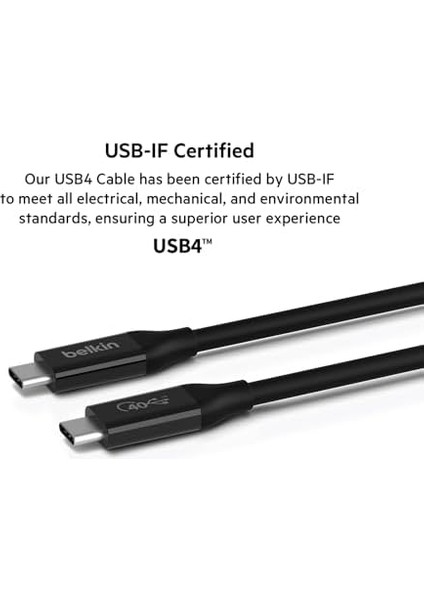 Usb4 USB C - USB C Kablosu 2,6 Ft (100 W'a Kadar Güç Sağlama, 40 Gb/sn Veri Aktarım Hızı ve Thunderbolt 3, USB 3.2 ve Daha Fazlası ile Geriye Dönük Uyumluluk ile USB If Sertifikalı) fiyatları