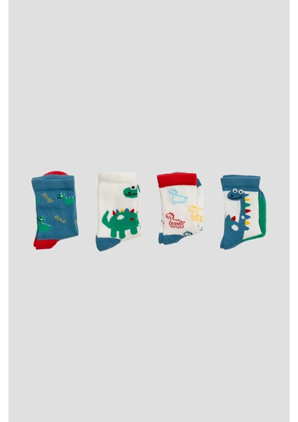 4 Çift Pamuklu Erkek Çocuk Soket Çorap fiyatları