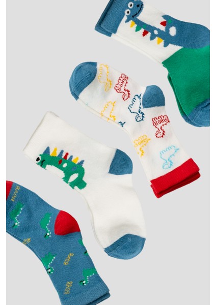 4 Çift Pamuklu Erkek Çocuk Soket Çorap fırsatları