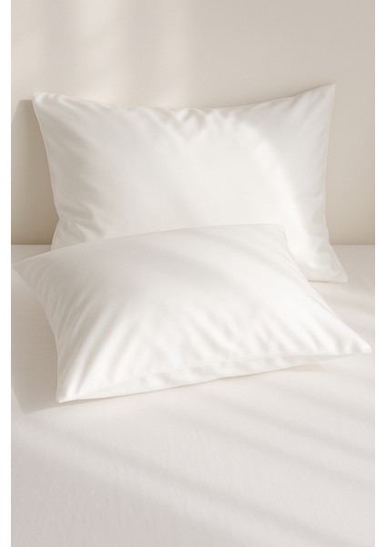 | Pureshine | %100 Saten Dokuma 2’li Yastık Kılıfı Seti | 50X70 cm | Beyaz |