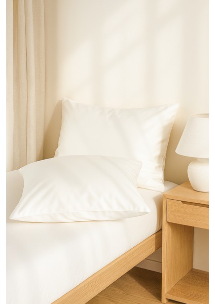 | Pureshine | %100 Saten Dokuma 2’li Yastık Kılıfı Seti | 50X70 cm | Beyaz |