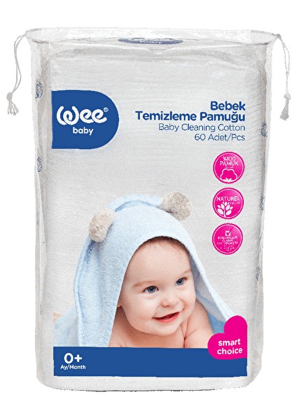 4 Adet Wee Baby Bebek Temizleme Pamuğu 60'lı