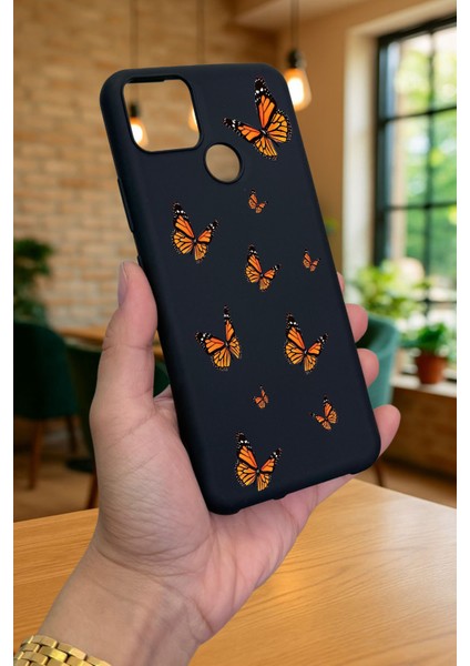 Realme C25 -Kelebek Desenli Silikon Darbe Emici Klasik Korumalı Rubber Kılıf modelleri