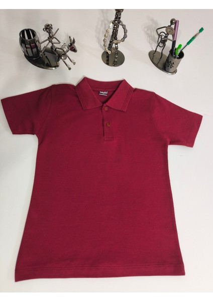 unisex Çocuk Genç Polo Yaka Kısa Kol Okul Günlük Tişört, Nefes Alabilen Kumaş indirimleri