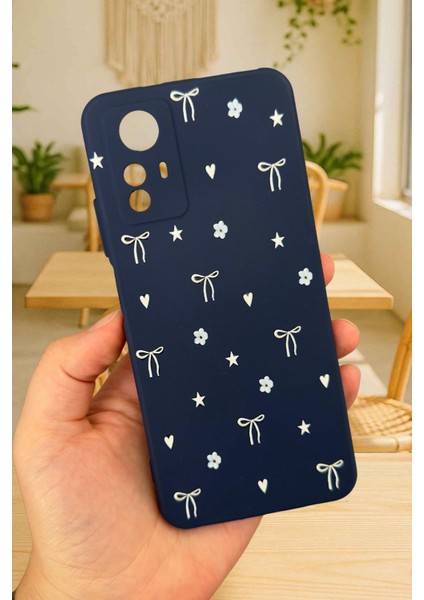 Redmi Note 12S- Mini Fiyonk Desenli Silikon Darbe Emici Klasik Korumalı Rubber Kılıf