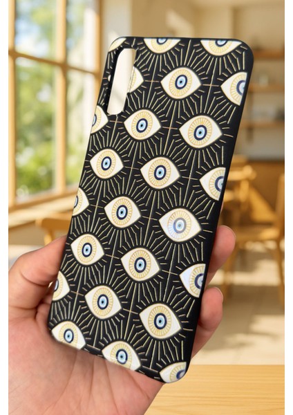 Samsung Galaxy A50 Uyumlu Evıl Eye Desenli Silikon Darbe Emici Klasik Korumalı Rubber Kılıf fırsatları