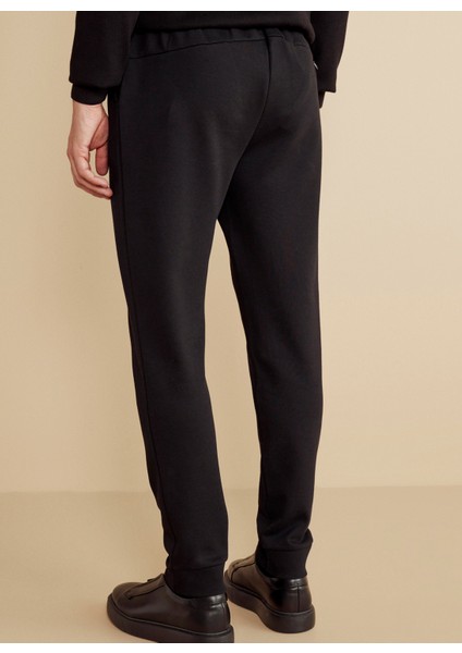 Lastikli Bel Standart Siyah Erkek Eşofman Altı BBFW25MSP001 modelleri