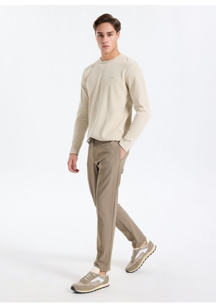 Gmg Fırenze Normal Bel Normal Paça Jogger Bej Erkek Pantolon GU25MFW01012