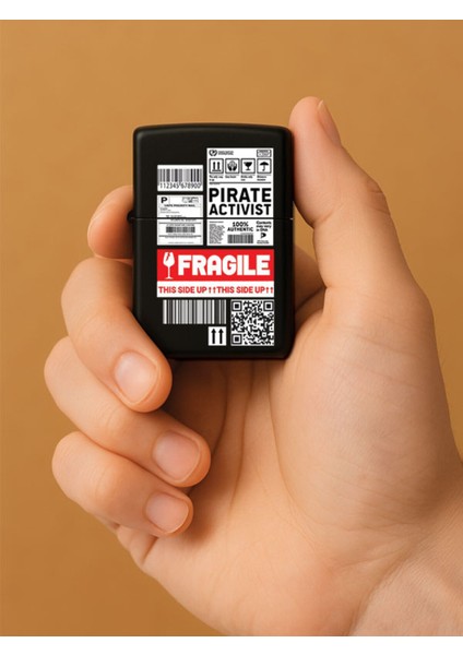 Özel Tasarım Şık ve Dayanıklı Uv Desenli Baskılı Benzinli Metal Çakmak Fragile