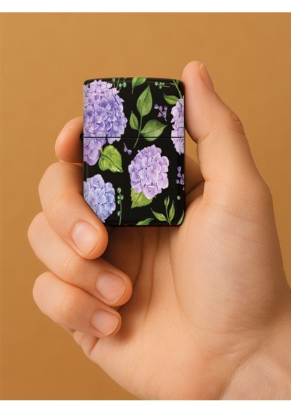 Özel Tasarım Şık ve Dayanıklı Uv Desenli Baskılı Benzinli Metal Çakmak Ortanca