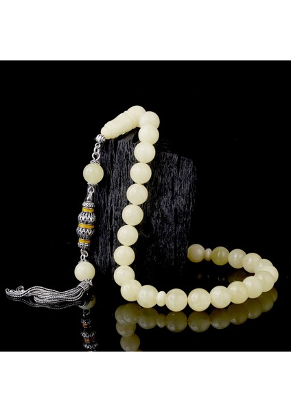 10 mm Mat Renk Orjinal Damla Kehribar Tesbih 925 Ayar Gümüş Mineli Püsküllü fırsatları