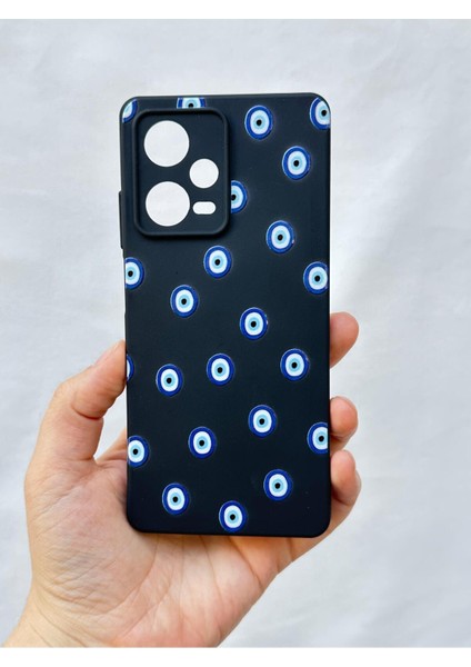 Xiaomi Redmi Note 12 Pro 5g Nazar Boncuk Desenli Silikon Darbe Emici Klasik Korumalı Rubber Kılıf fiyatları