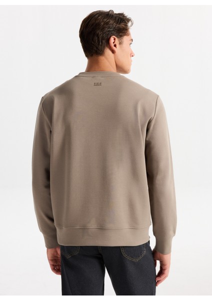 Gmg Fırenze Bisiklet Yaka Koyu Bej Erkek Sweatshırt GU25MFW08024 indirimleri