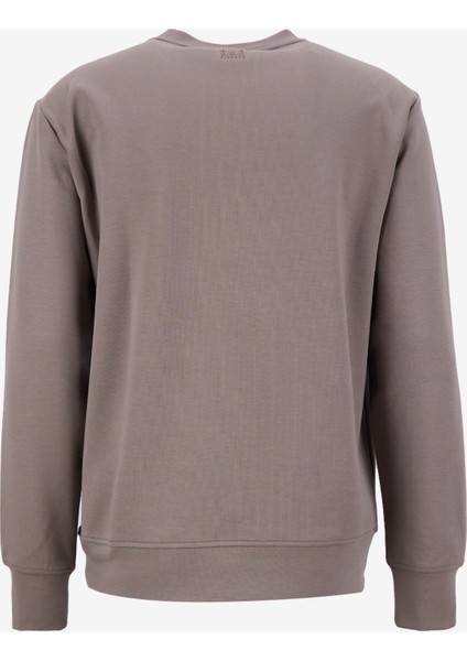 Gmg Fırenze Bisiklet Yaka Koyu Bej Erkek Sweatshırt GU25MFW08024