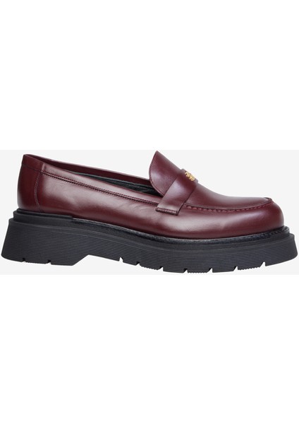 Bordo Kadın Loafer Z10109