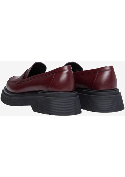 Bordo Kadın Loafer Z10109 modelleri