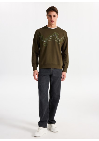 Gmg Fırenze Bisiklet Yaka Haki Erkek Sweatshırt GU25MFW08032 fiyatları