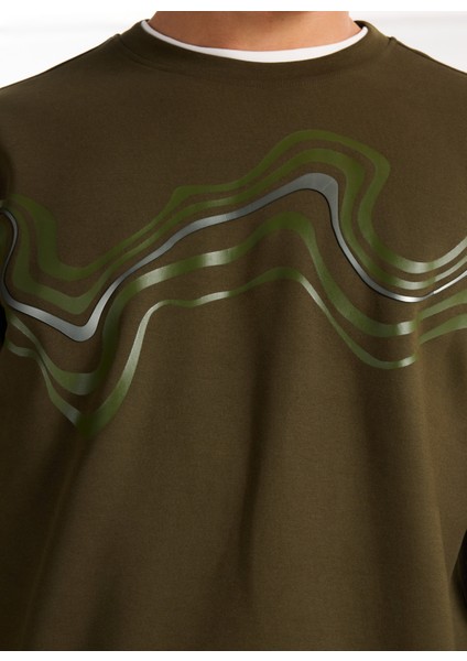 Gmg Fırenze Bisiklet Yaka Haki Erkek Sweatshırt GU25MFW08032 fırsatları