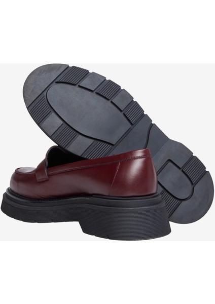 Bordo Kadın Loafer Z10109