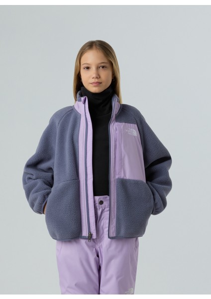 Düz Lila Kız Çocuk Polar Üst NF0A8AZHDIN1-G Yumıorı Full Zıp Jac fiyatları