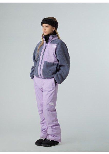 Düz Lila Kız Çocuk Polar Üst NF0A8AZHDIN1-G Yumıorı Full Zıp Jac modelleri