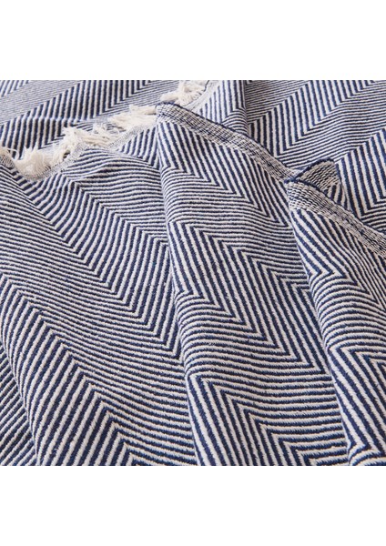 Soft Herringbone Tek Kişilik Yatak Örtüsü - Lacivert - 150X200 cm modelleri