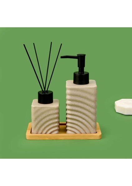 Bath 2'li Stantlı Banyo Aksesuar Seti - Bej fiyatları
