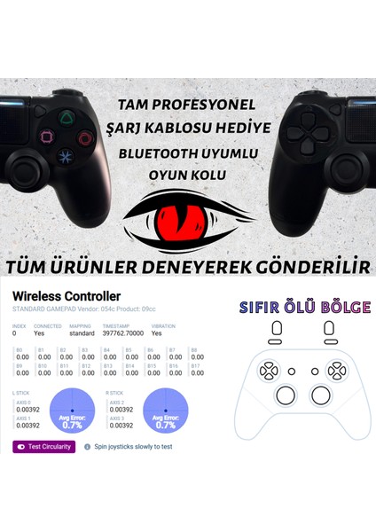 Deluxe Ps4 ve Pc Uyumlu Bluetooth Gamepad – Kablosuz Siyah Oyun Kolu & Joystick fiyatları